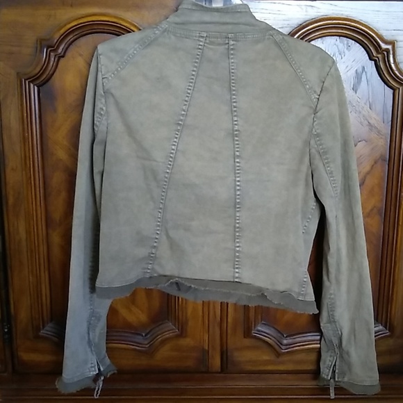 Free People Collapsing Snap Front Cotton Jacket Md - Picture 4 of 10